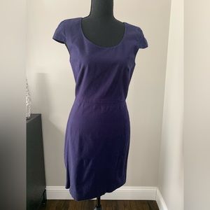 DKNYC Navy Blue Short Sleeve Pencil Dress